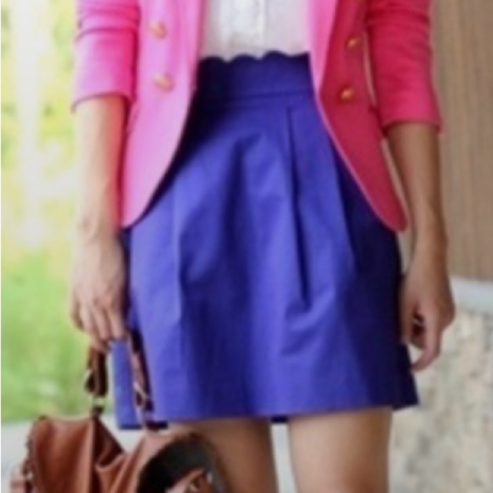J. Crew Scallop Skirt Purple 00